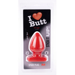 I Love Butt Plug Spade M I Love Butt 11 x 6.7 cm Rouge